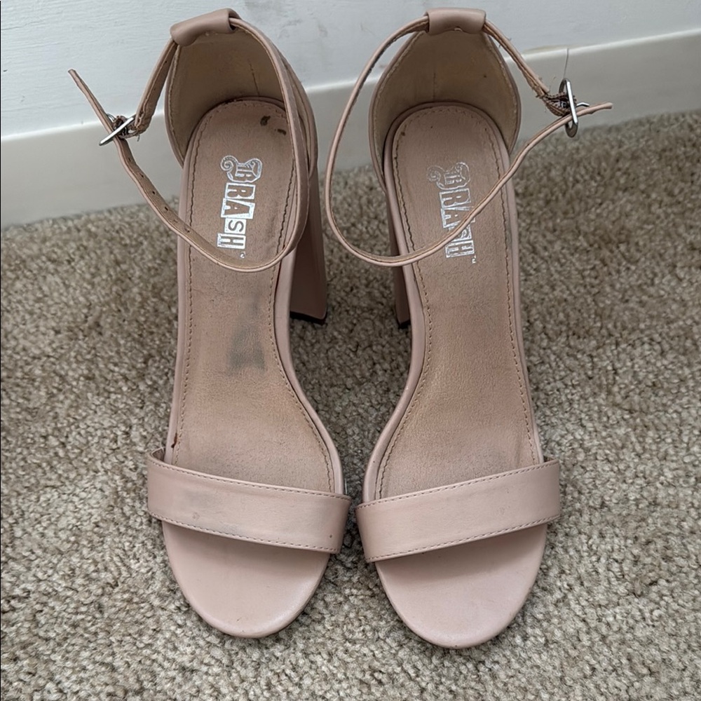 Trask Pink Minimalist Heeled Sandals